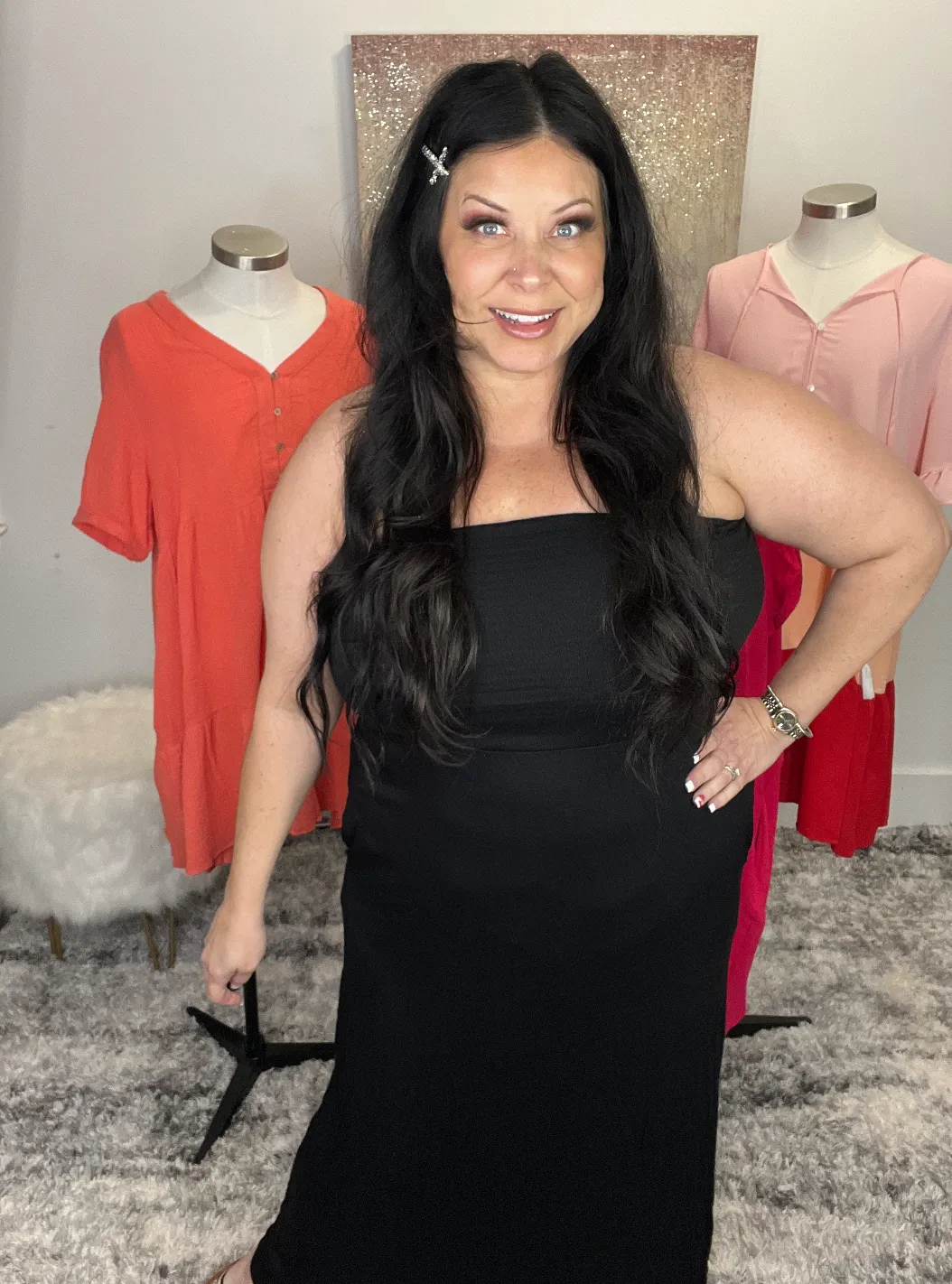 Black Strapless Maxi Dress