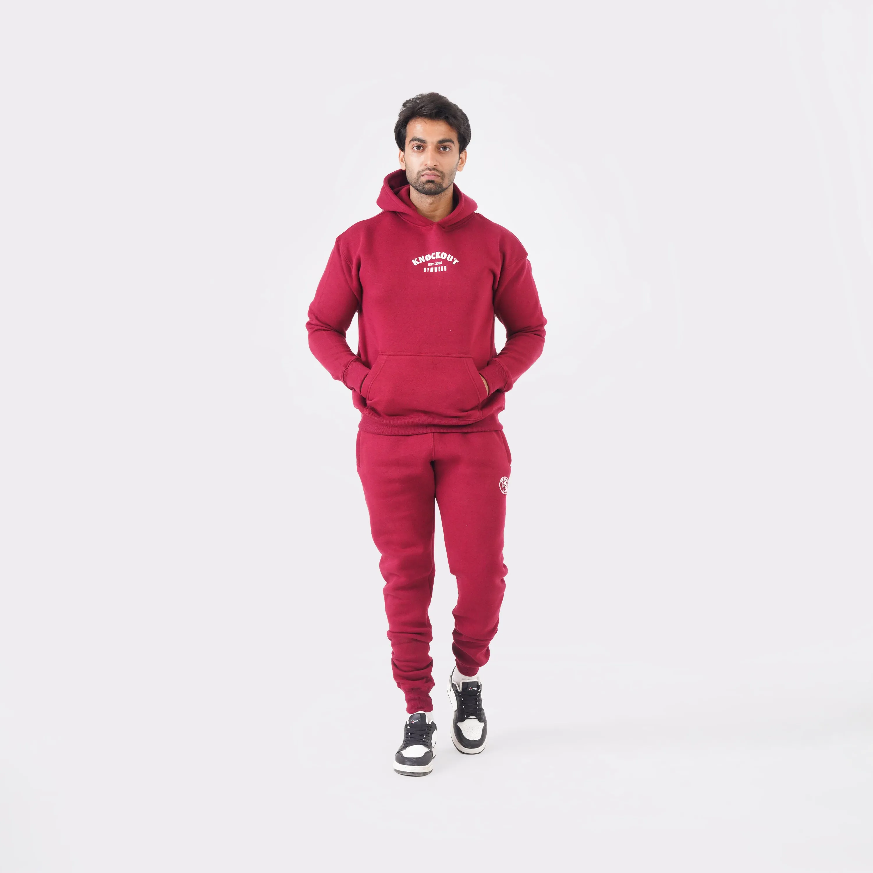 Core Comfort Oversized Tracksuit - Maroon