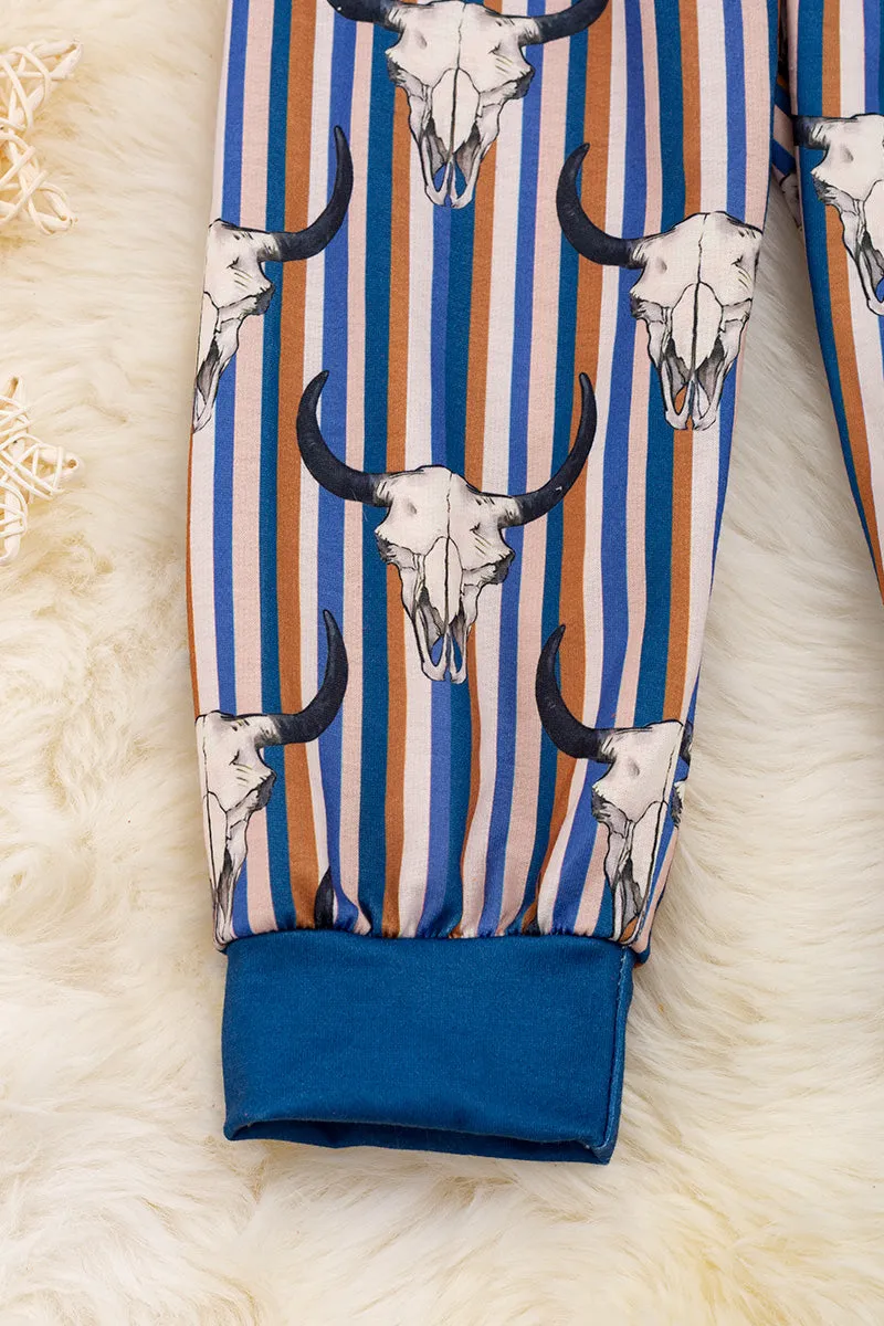 Cowboy killer" Multi-printed stripe jogger set. OFB65153006 SOL
