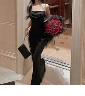 DressBetty - 2024 Elegant Sexy Mermaid Summer Strap Evening Maxi Dress