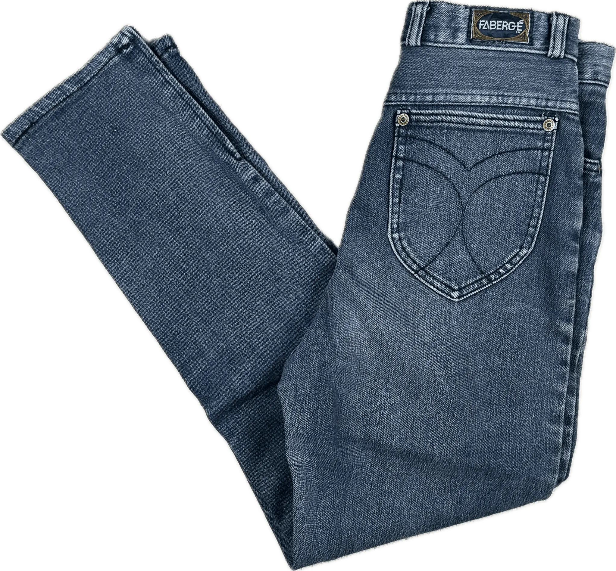 Fabergé 1980's High Waisted SKinny Zip Ankle Jeans - Suit Size 7/8