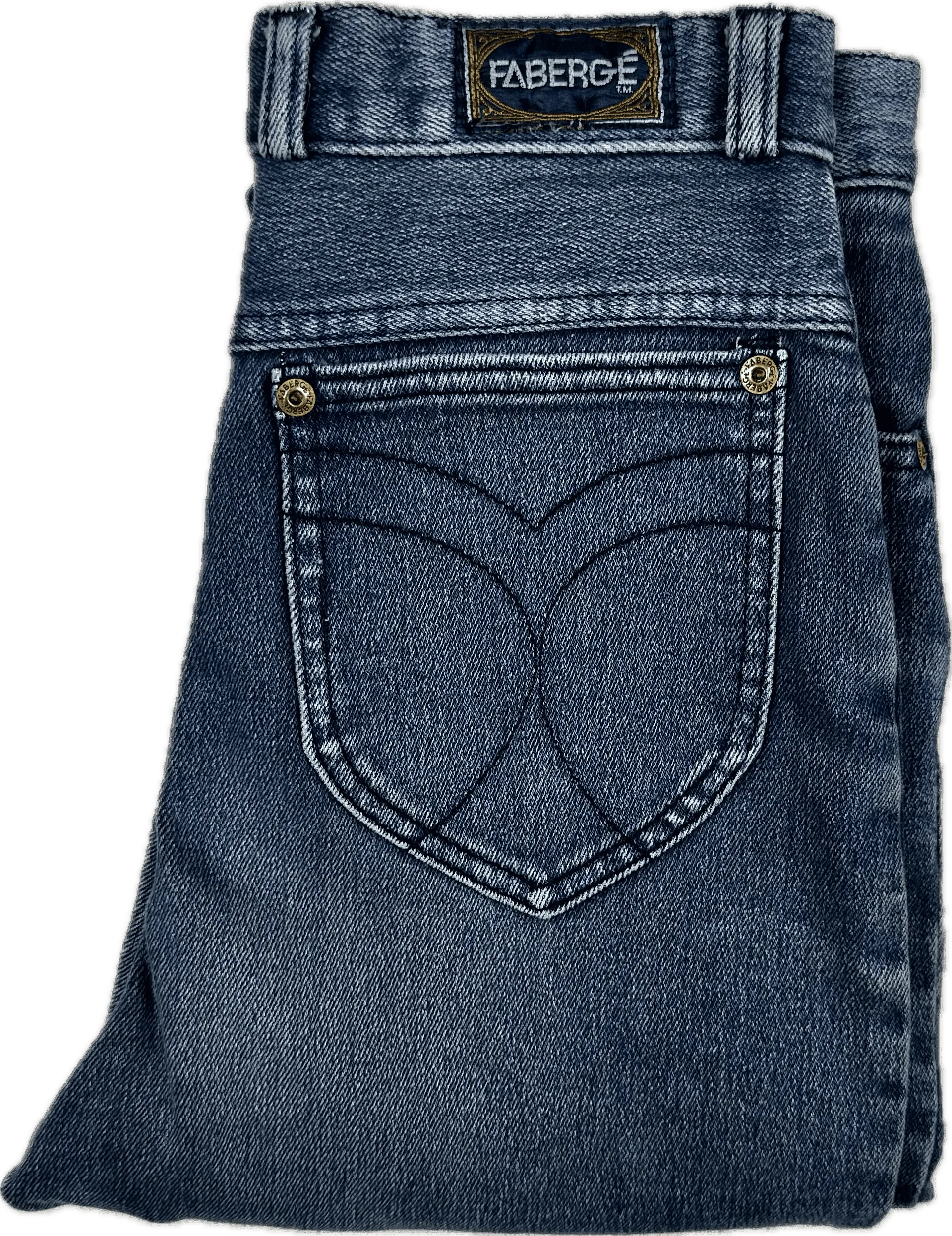 Fabergé 1980's High Waisted SKinny Zip Ankle Jeans - Suit Size 7/8