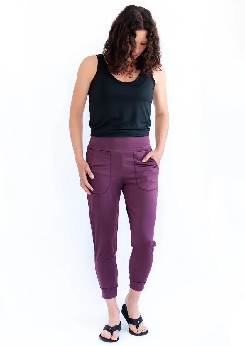 Full-Length Jogger in Plum