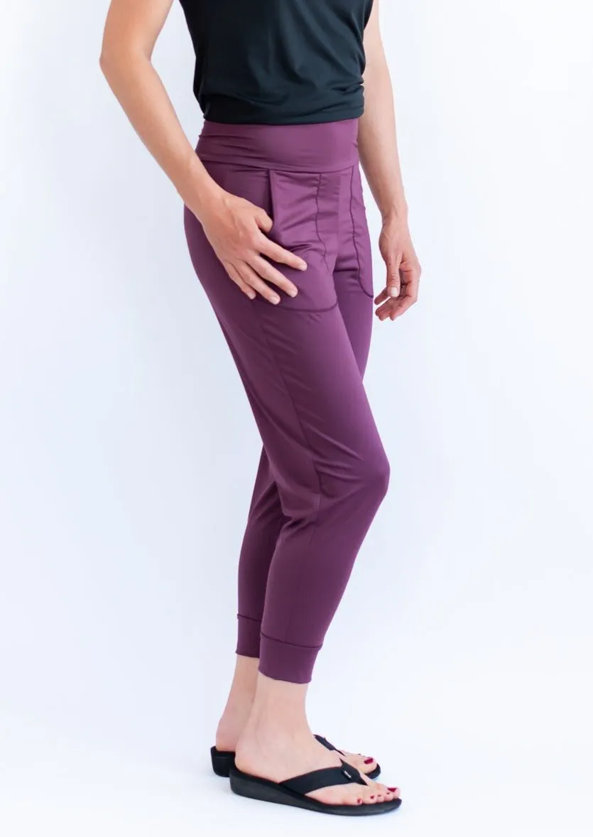 Full-Length Jogger in Plum