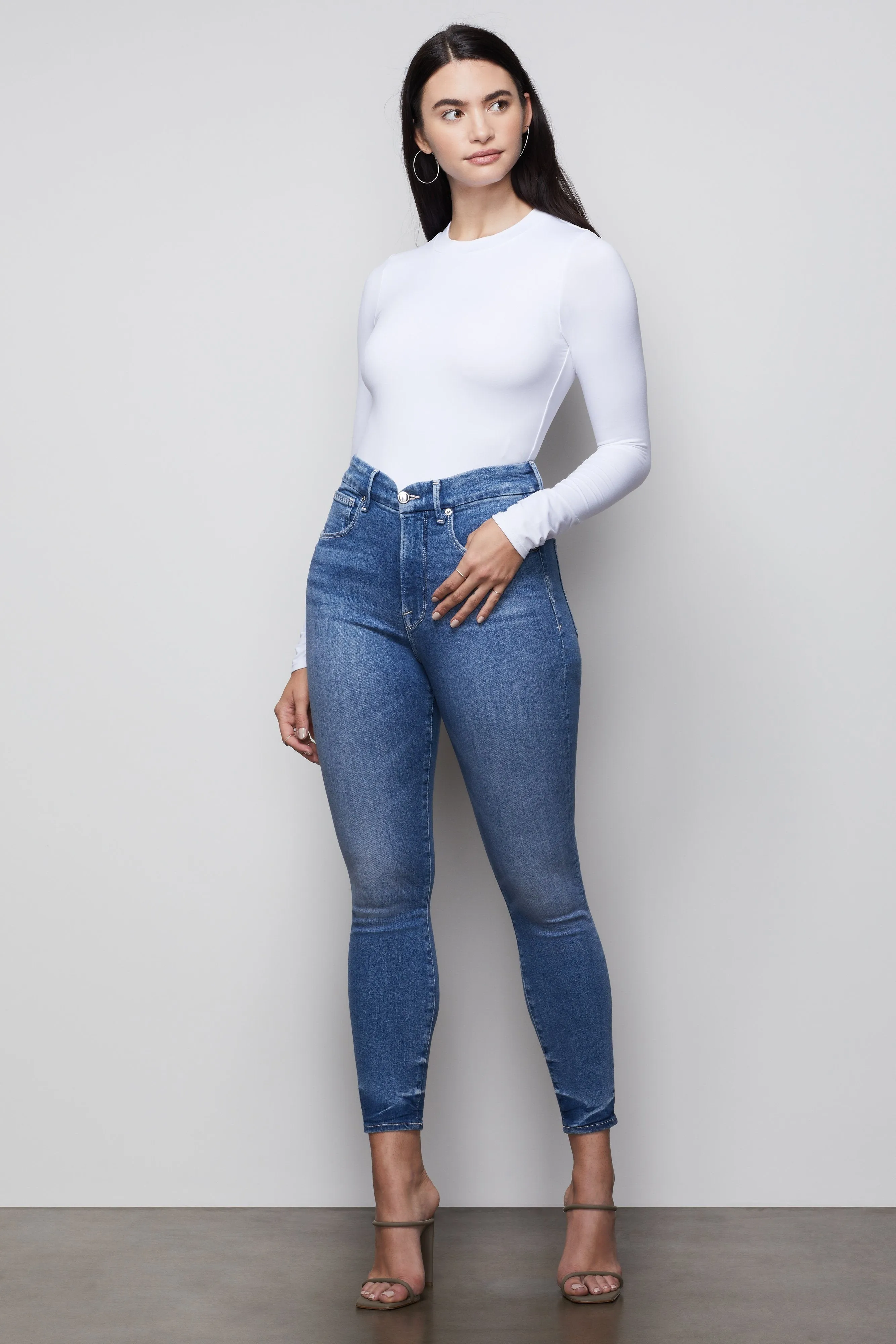 GOOD WAIST CROP NOTCHED WAISTBAND | BLUE396