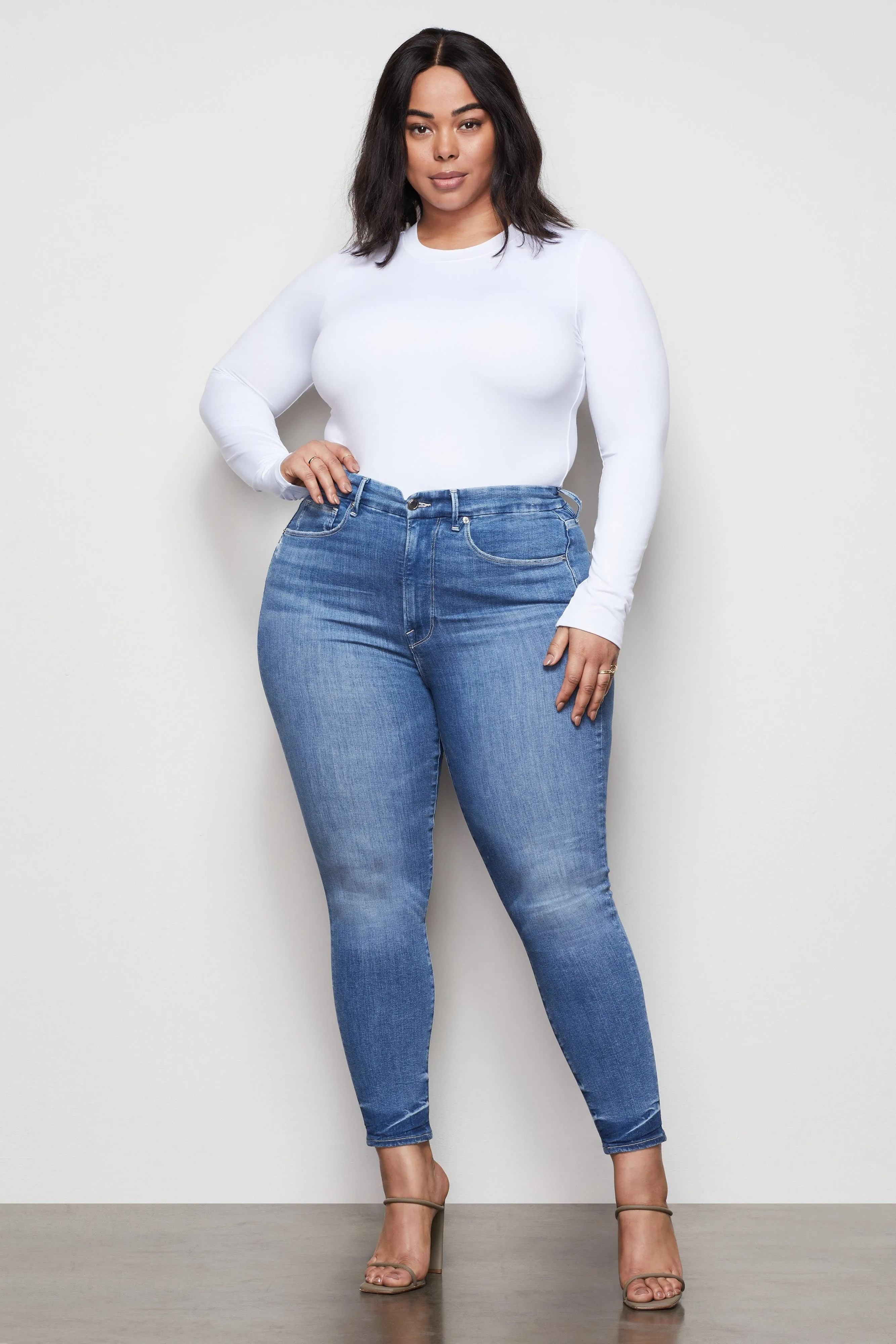 GOOD WAIST CROP NOTCHED WAISTBAND | BLUE396