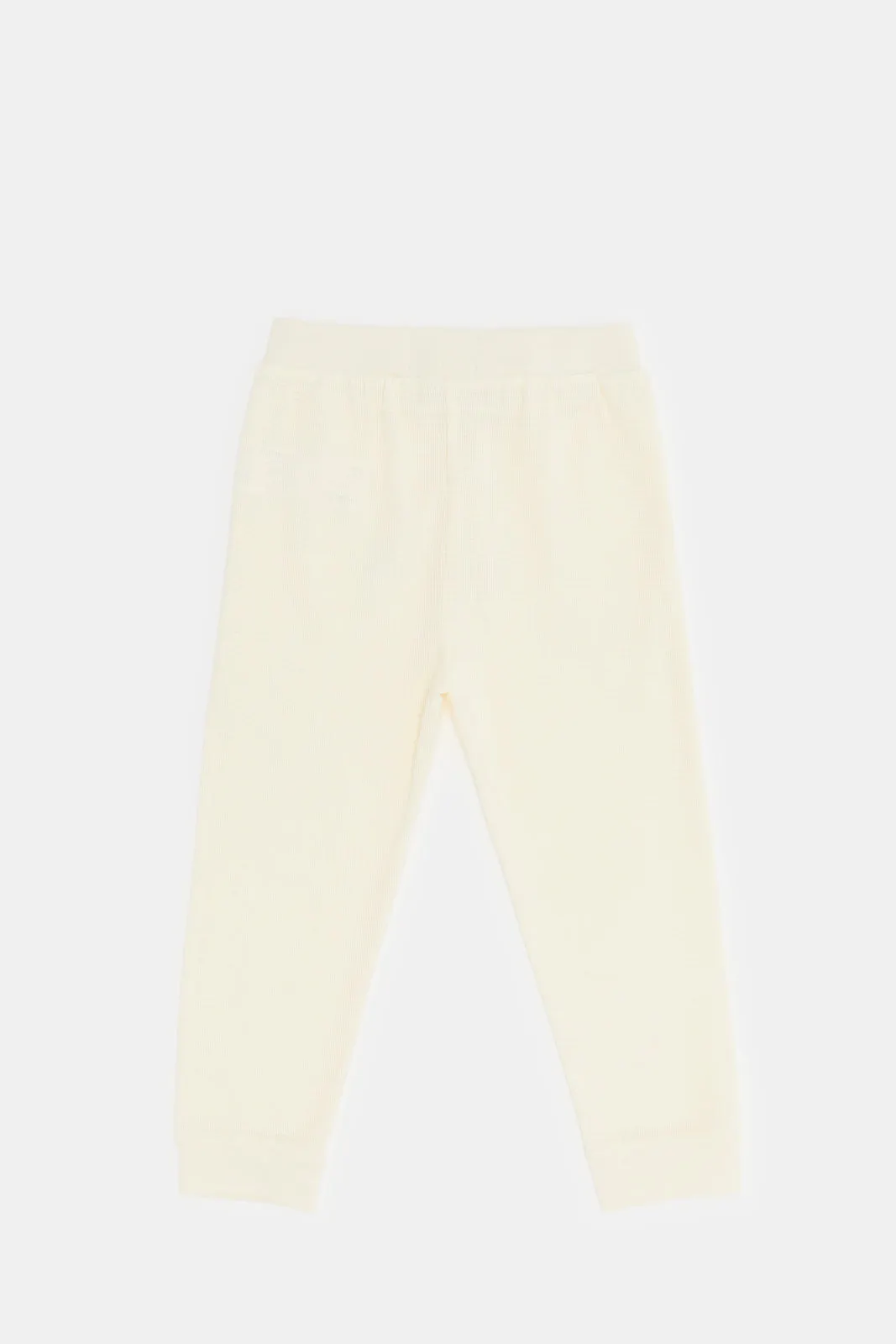 Infant Boys Cream Jacquard Jogger