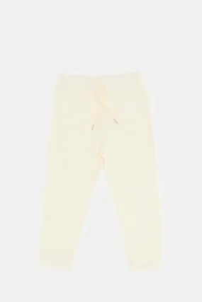 Infant Boys Cream Jacquard Jogger