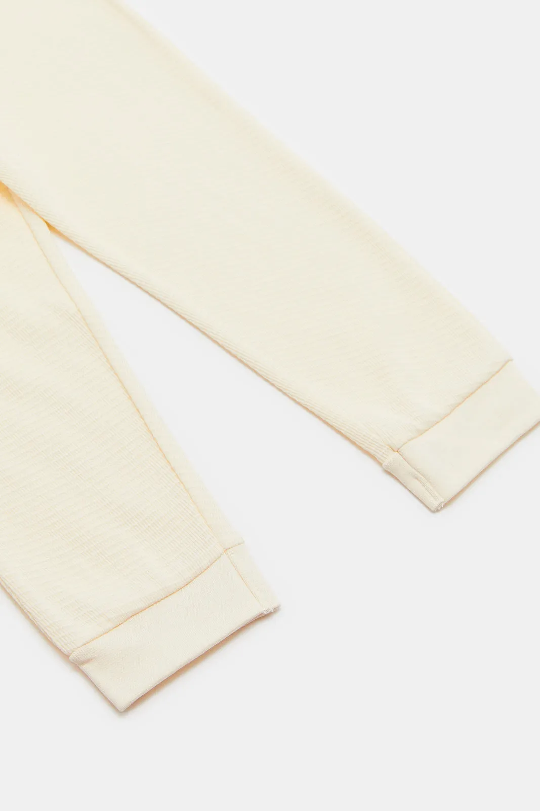 Infant Boys Cream Jacquard Jogger
