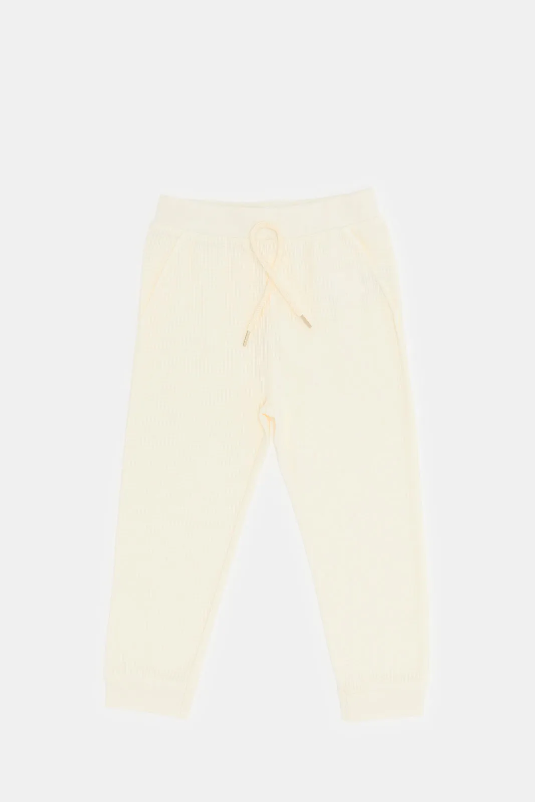 Infant Boys Cream Jacquard Jogger