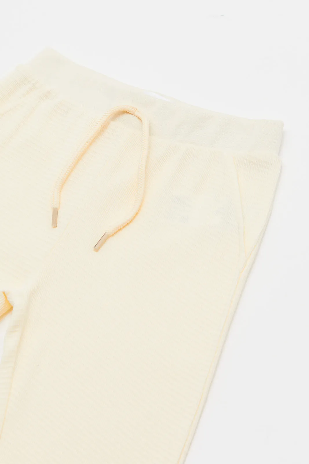 Infant Boys Cream Jacquard Jogger