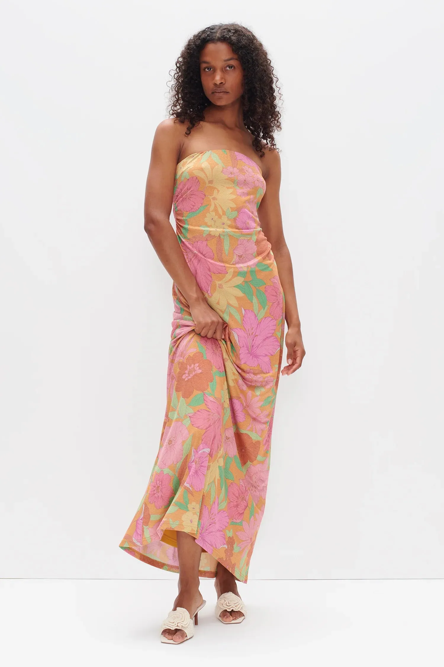 LUMINOUS MAXI DRESS | METALLIC TROPIC