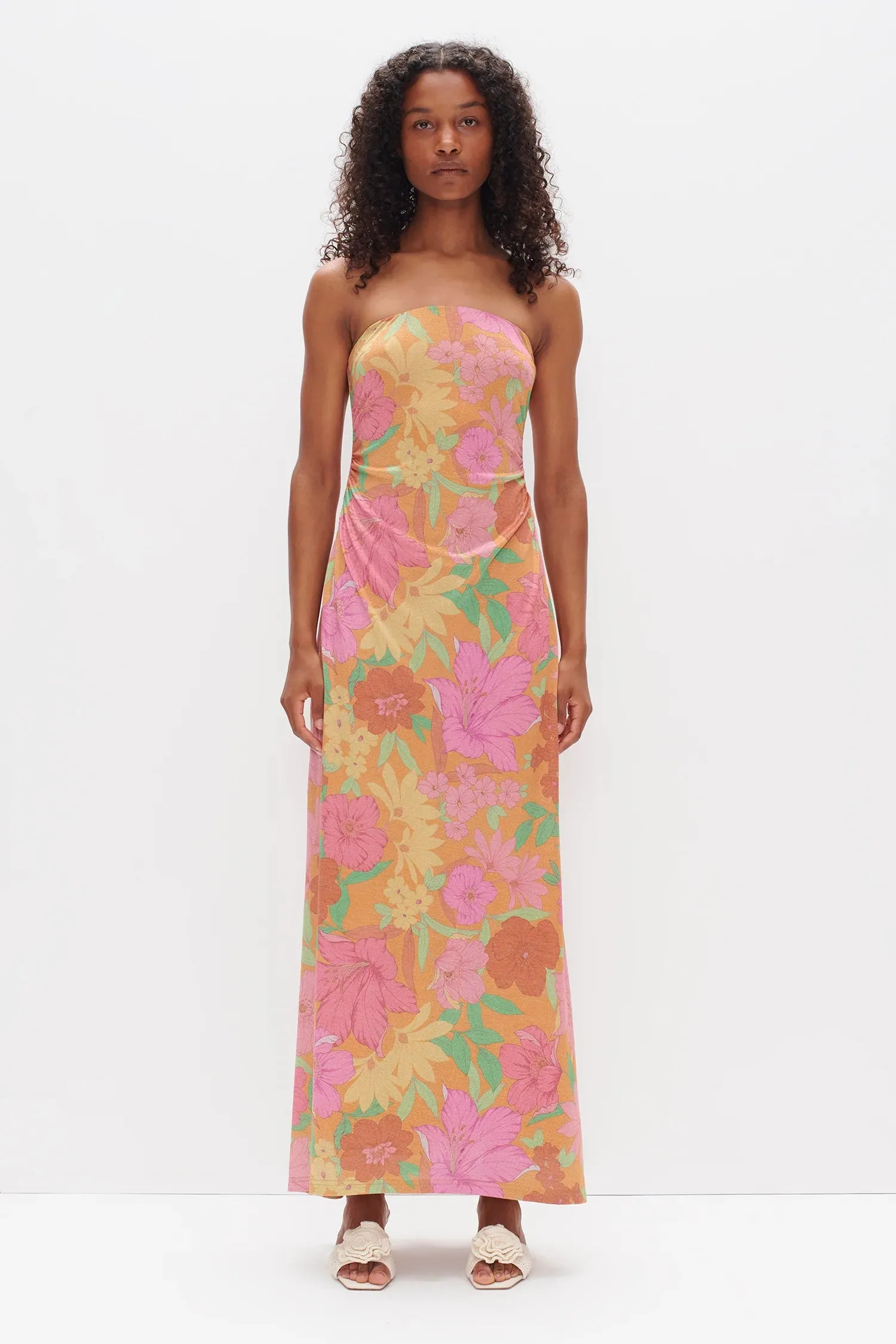LUMINOUS MAXI DRESS | METALLIC TROPIC