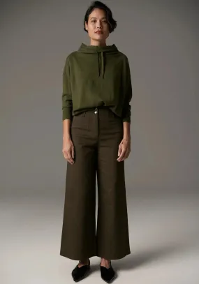 POL Clothing  Lauren Wide Leg Jean Khaki