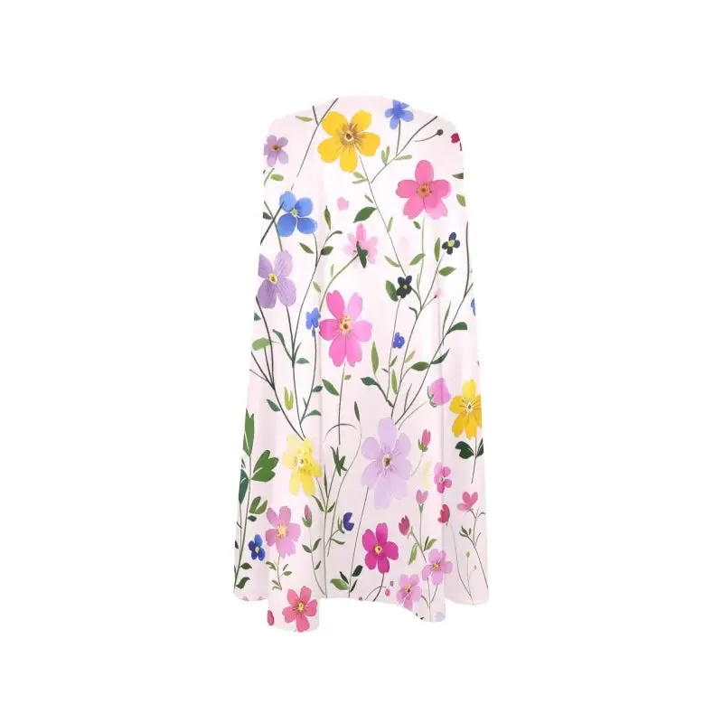 Twirl in Sunshine With This Sleeveless Floral Trapeze Dress